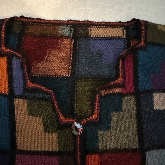 Premium Alpaca Hand Knit Cardigan Sweater Size S - Picture 8 of 9